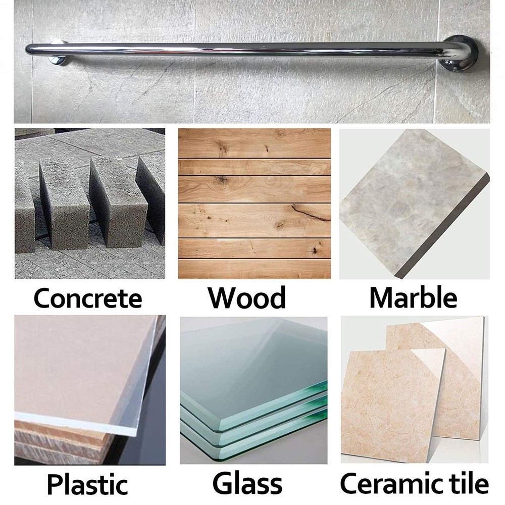 Gunpla 10Pcs Multi-Material Drill Bits Set, Cemented Carbide Masonry 8mm