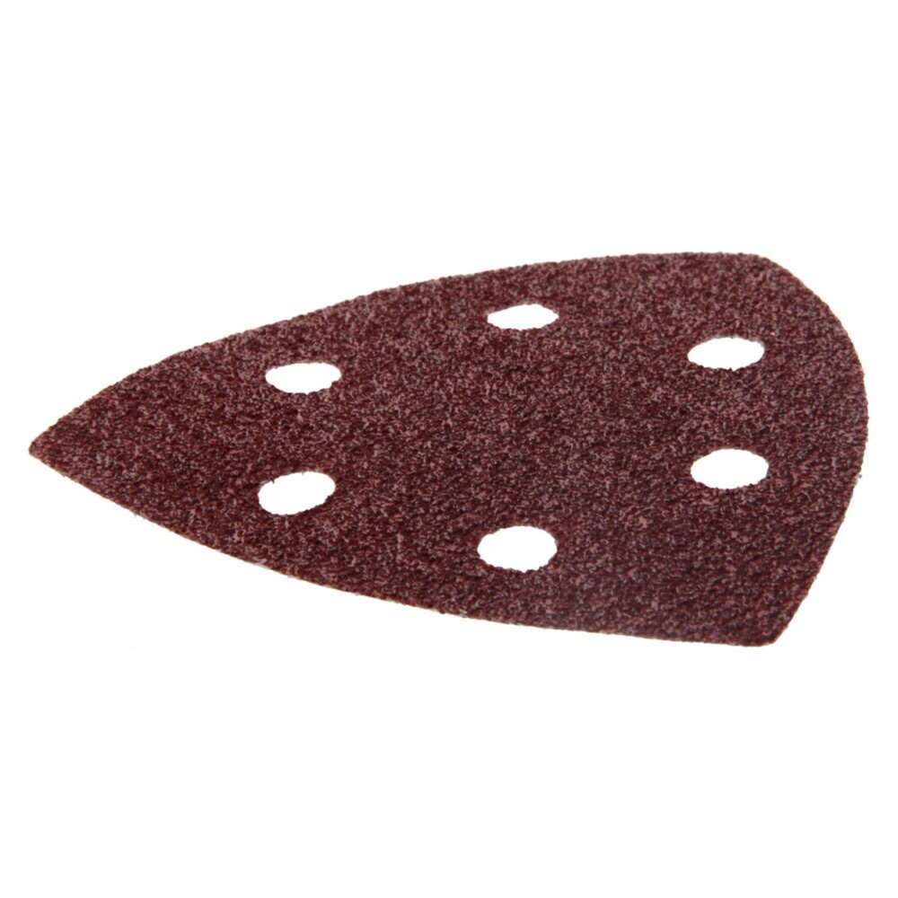 40~2000#6 Holes Flocking Sanding Pads Grinder Hook Loop Grit Triangle Sandpaper