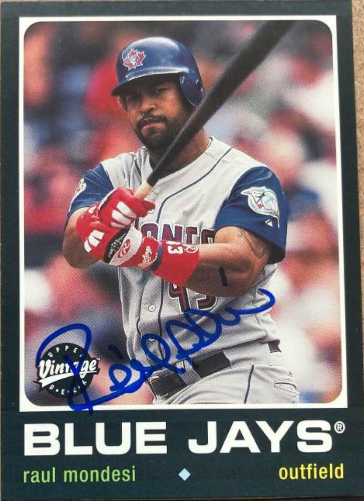 Raul Mondesi Autographed 2002 Upper Deck Vintage #20
