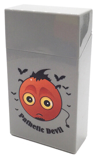 Devil 100's Size Push-to-Open Plastic Cigarette Case Mixed Color