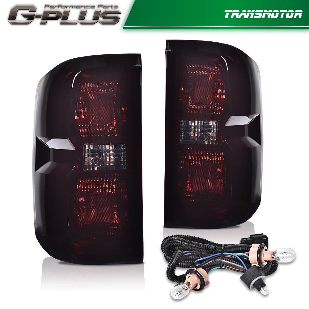 Smoke Brake Tail Light Assembly For Chevy Silverado 1500 2500 3500 2014-2019