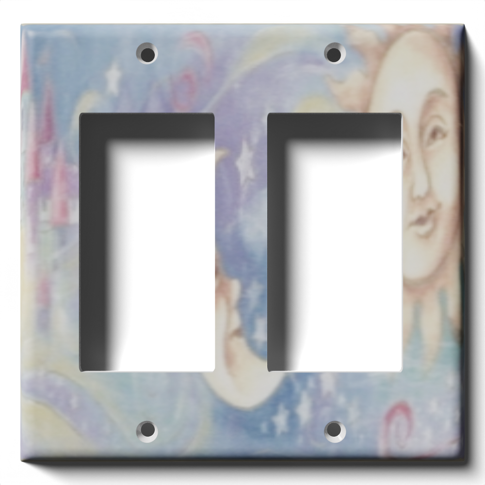 SnazzySwitch Sun And Moon Decorative Light Switch Plate Cover