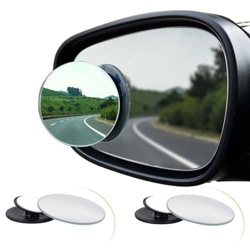 Blind Spot Mirror, 2-Pack Round 360° Adjustable Convex Side Mirrors, Universal