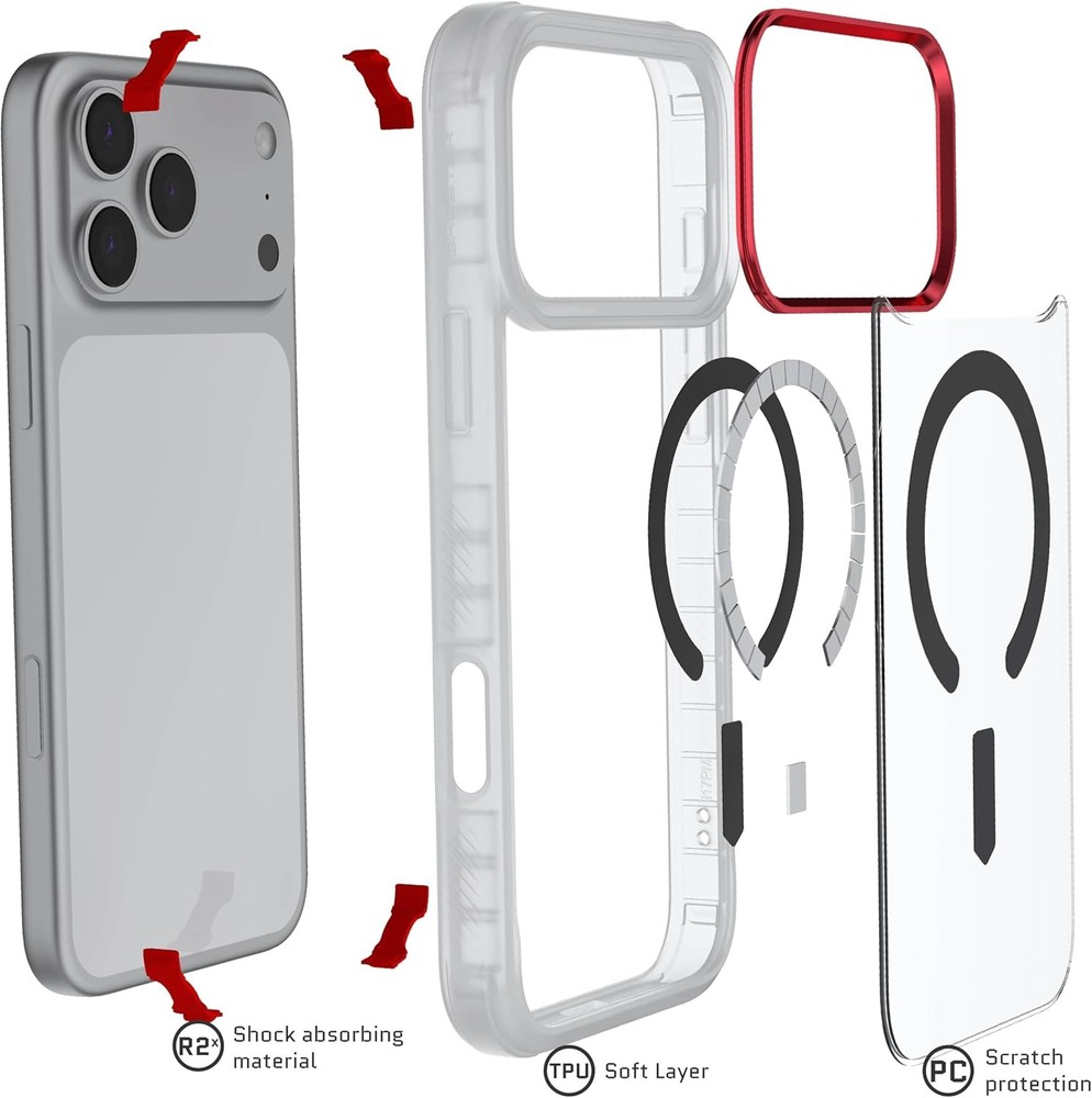 Ghostek iPhone 17 Pro Max Covert Case, MagSafe Compatible, Non Slip Grip Protect