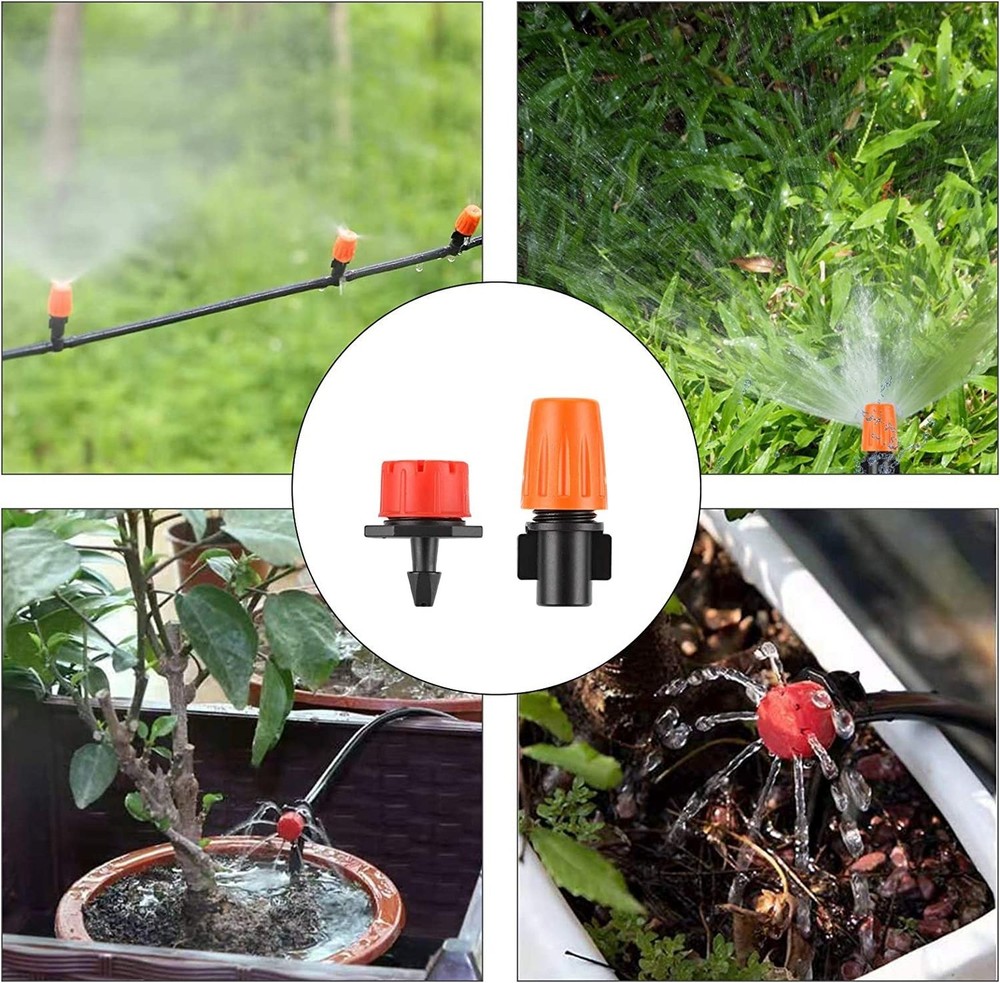 Drip Irrigation System, 164FT Garden Irrigation System 1/4, Blank Distributio...