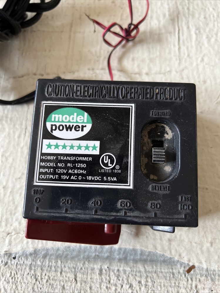Vintage Hobby Model Power Analog Controller / Transformer Power Pack RL-1250