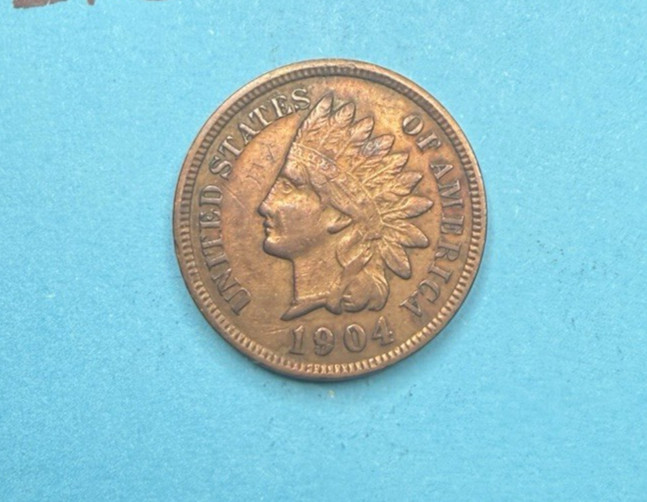 1904 Indian Head Cent Bronze One Cent US Coin - Very Nice