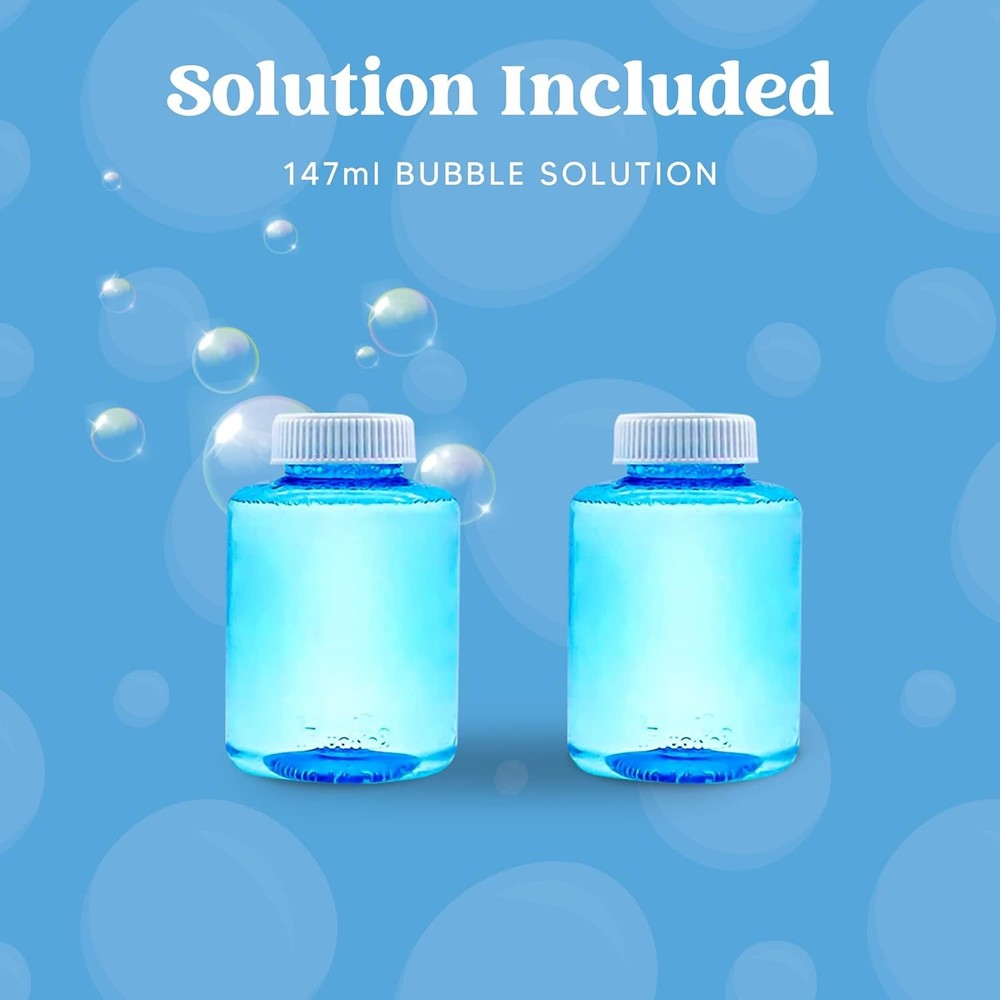 JOYIN 2 Bubble Guns with 2 Refill Solution (10 oz Total), Bubbles Maker, Blower