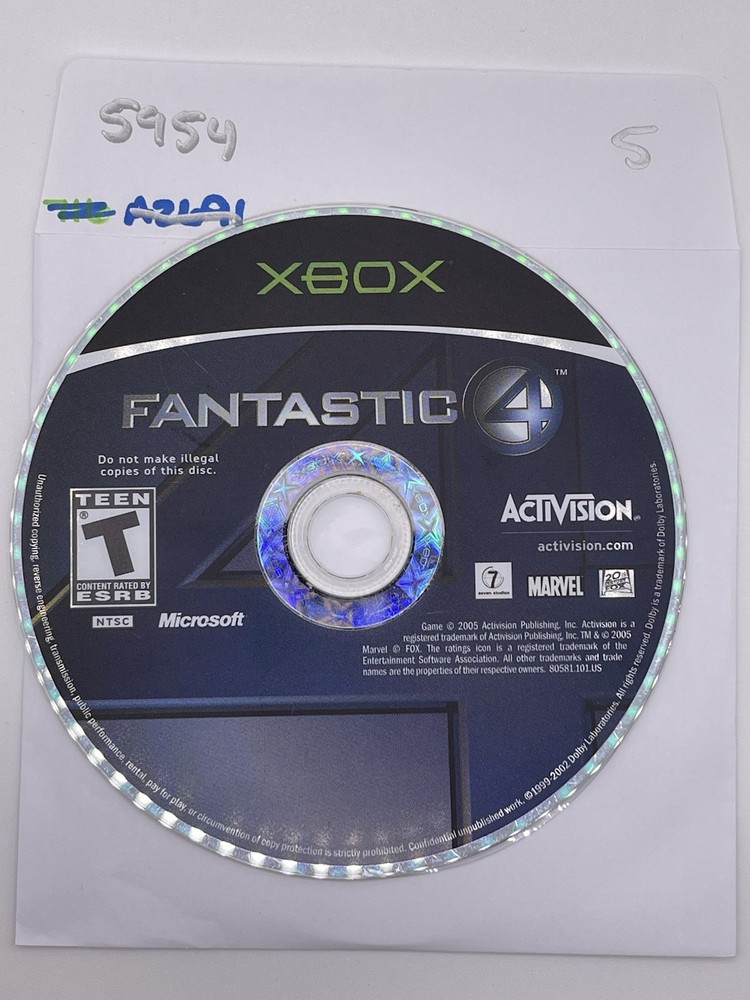 Fantastic 4 (Microsoft Xbox, 2005) DISC ONLY NO TRACKING 5954