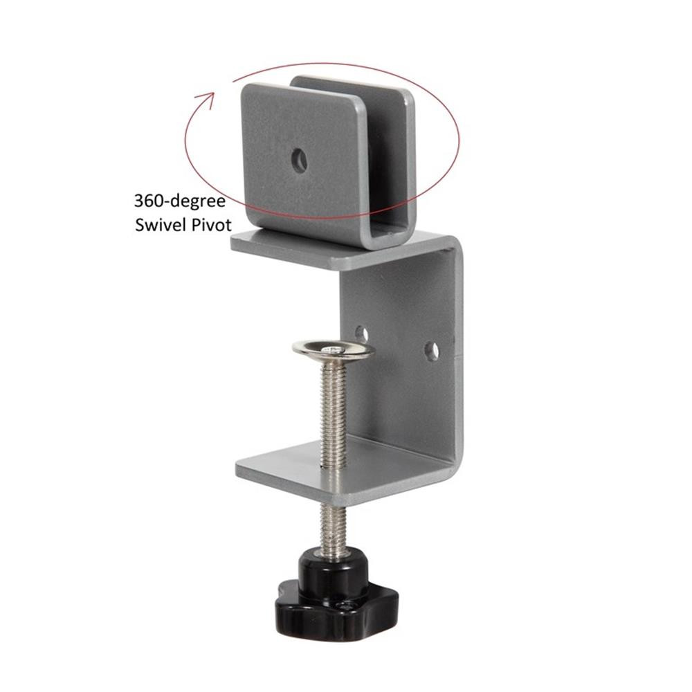 Boss Office Protective Privacy Panel Adjustable Mounting C-Clamps (Pack of 2)