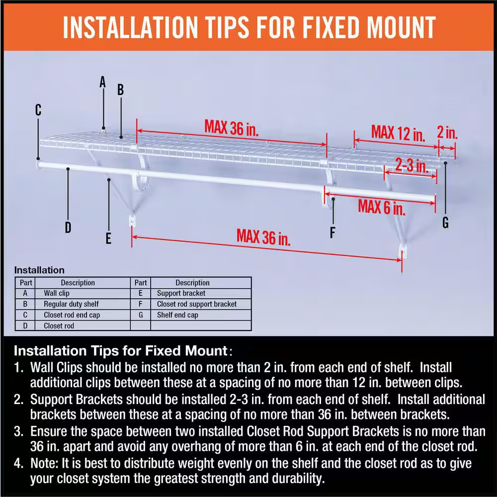 Regular Duty Wire Shelf 4 Ft. X 16 In.