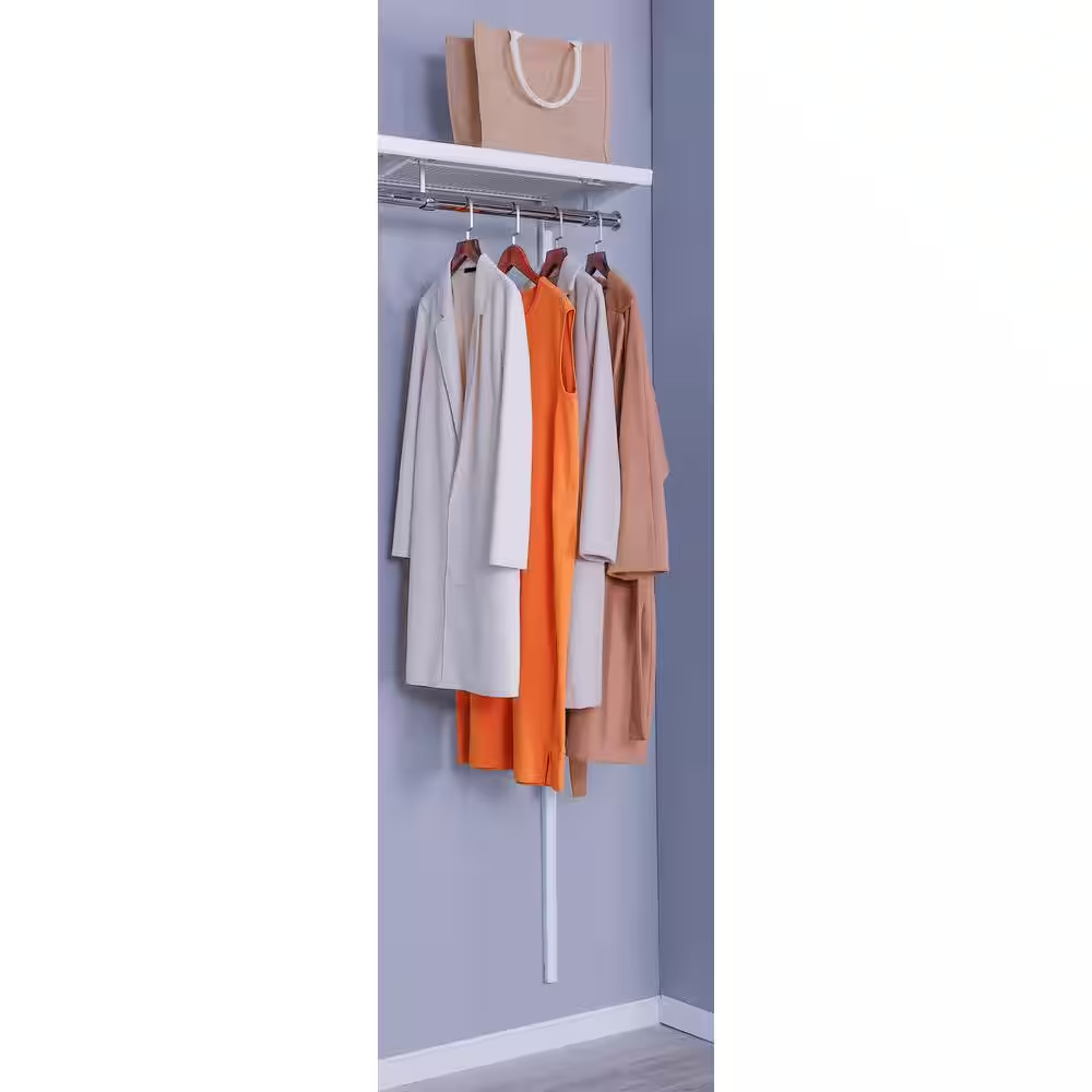 Genevieve 2 Ft. Adjustable Closet Organizer Hanging Rod