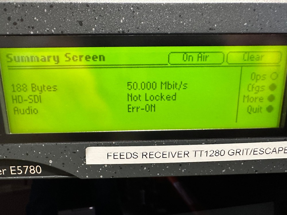 Tandberg Ericsson MPEG2 4:2:2 HD Encoder E5780 ATSC DVB 2U W/pigtail
