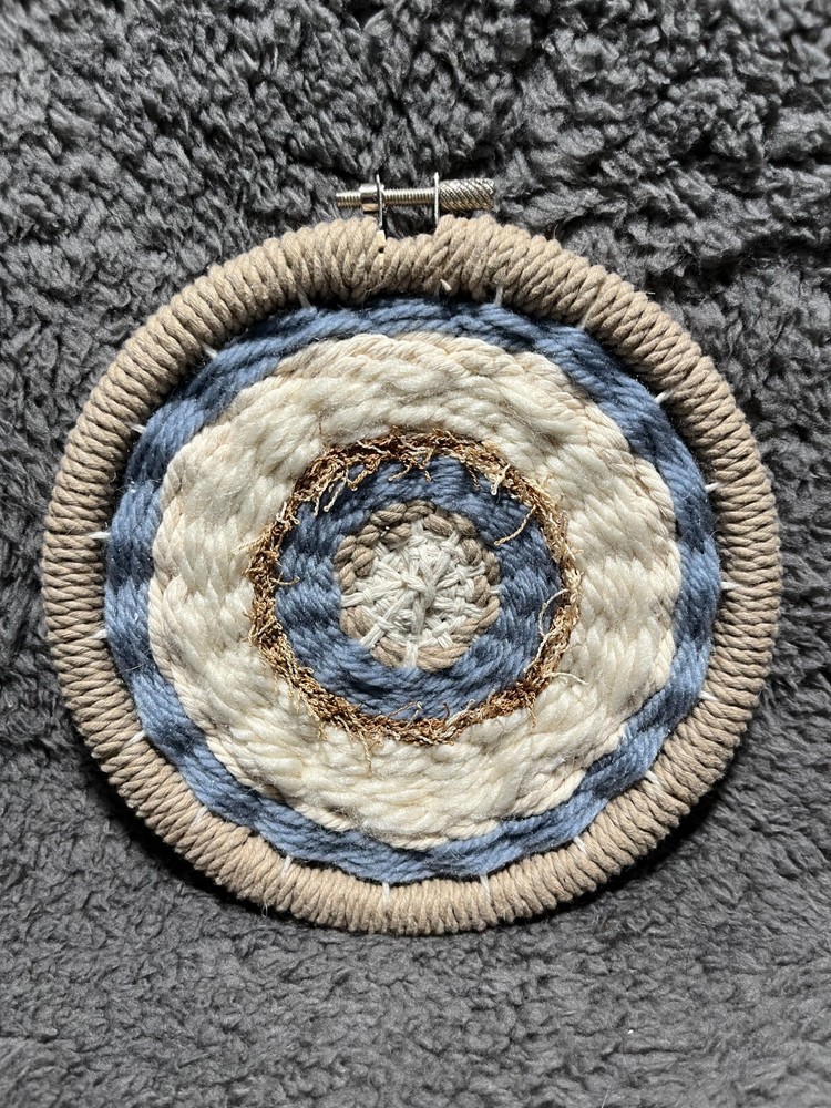 Circle Hand Weaving Small Wall Hanging 6 inch