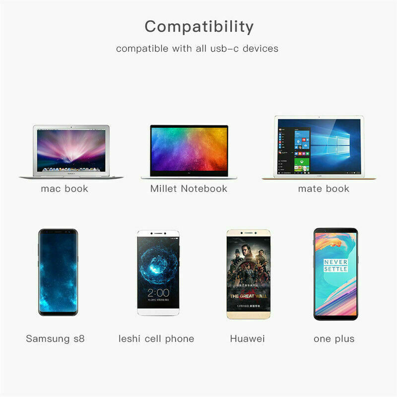 2 Pack Micro USB to Type C Adapter Converter Micro-B to USB-C Connector USA