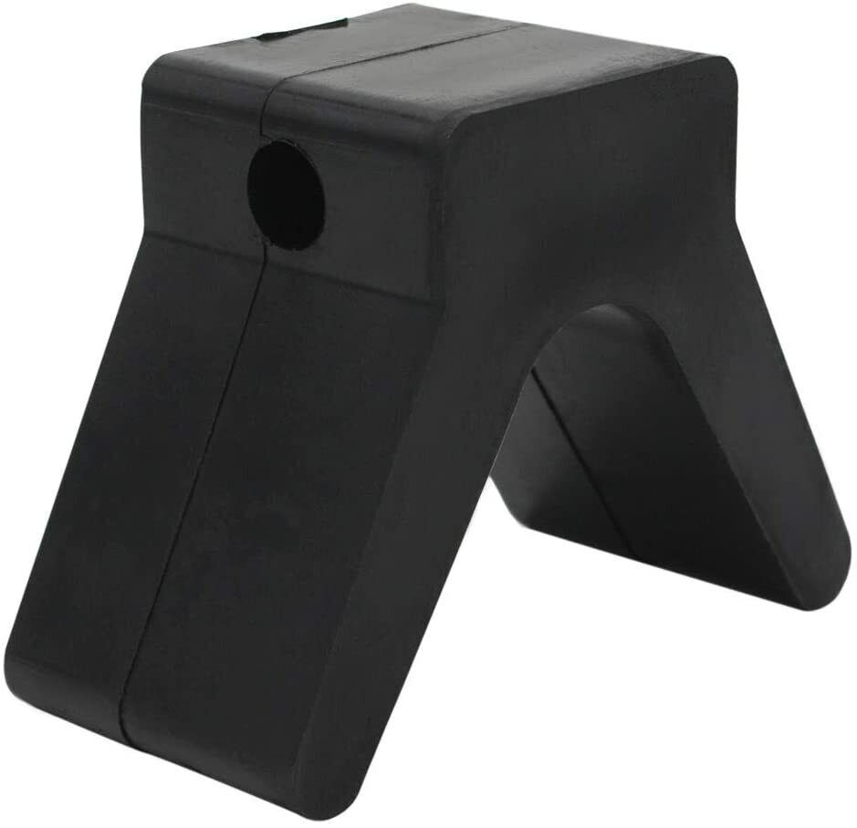 2 Inch Mounting Width Boat Trailer Black Molded Rubber V Bow Stop