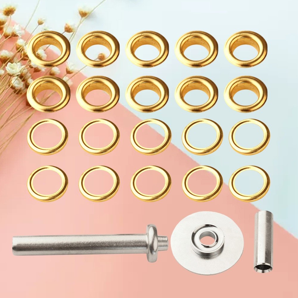 103 Pcs Riveting Eyelet Kit Grommets Metal Eyelets Plier Tool Setter