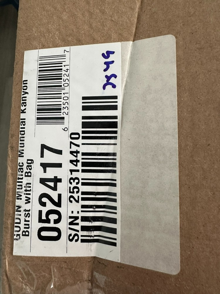 Godin Multiac Mundial Thinline AE Classical Guitar, Solid Cedar Top Kanyon Burst