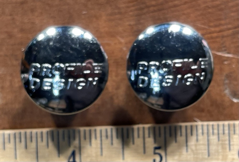 PROFILE DESIGN CYCLO LINEA Chromed Plastic Handlebars Bar end plugs NOS