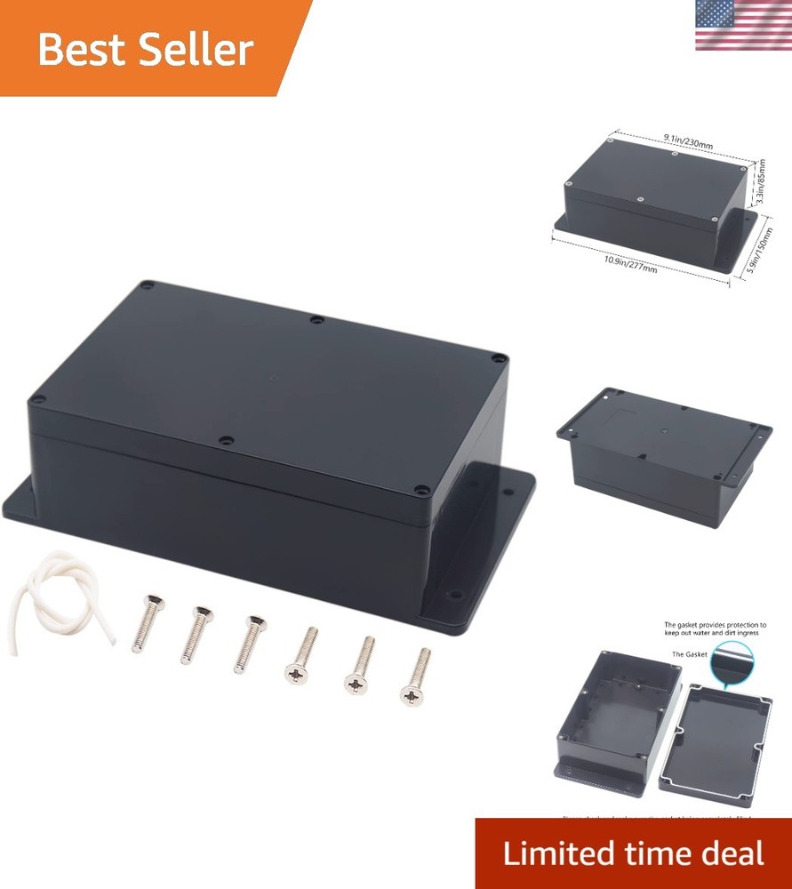 Durable ABS Junction Box with Fixed Ear - Waterproof & Dustproof, 9.06 x 5.91 in