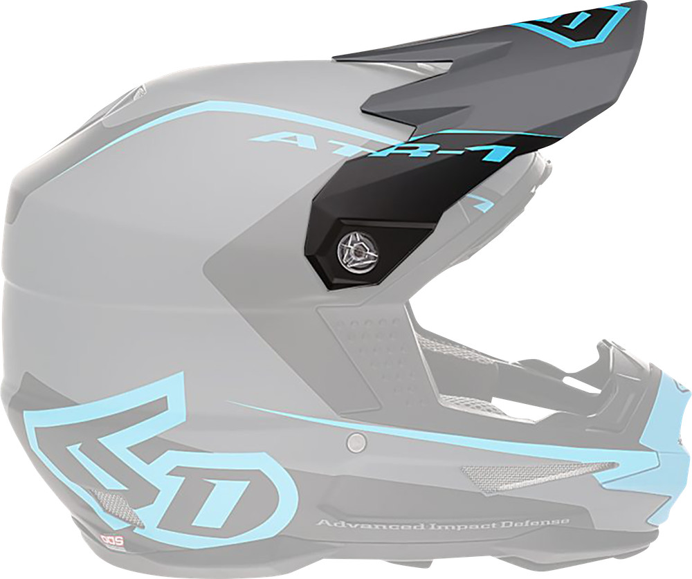 6D HELMETS ATR-1 Helmet Visor Stealth Cyan