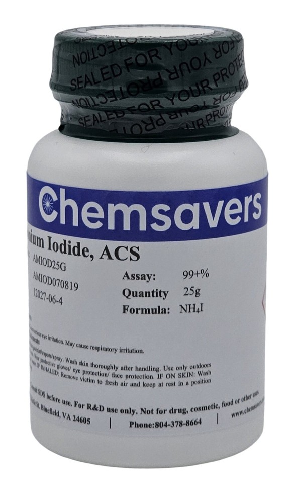 Ammonium Iodide, ACS, 99+%, 25g