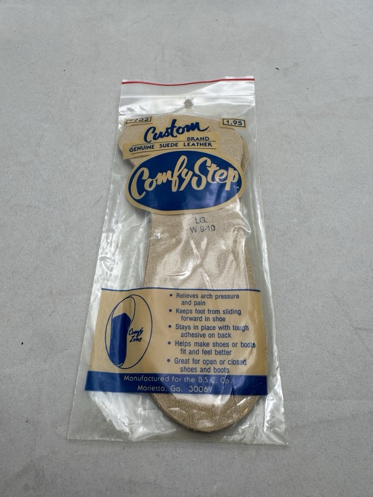Comfystep Genuine Suede Leather Arch Support Inserts Large W 9 10 732