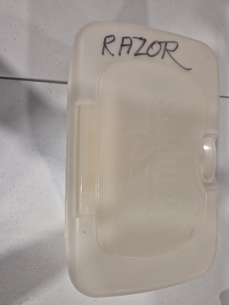 Pampers Sensitive EMPTY Plastic Baby Wipes Container Name Written