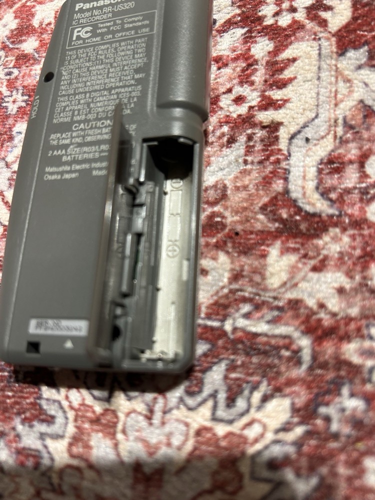 Panasonic RR-US320 (1.5 Hours) Handheld Digital Voice Recorder