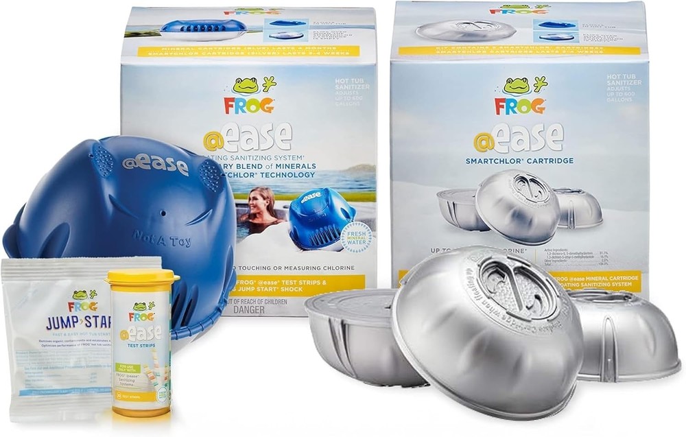 FROG @Ease Floating Sanitizing System + Replacement SmartChlor Cartridge 3-Pack