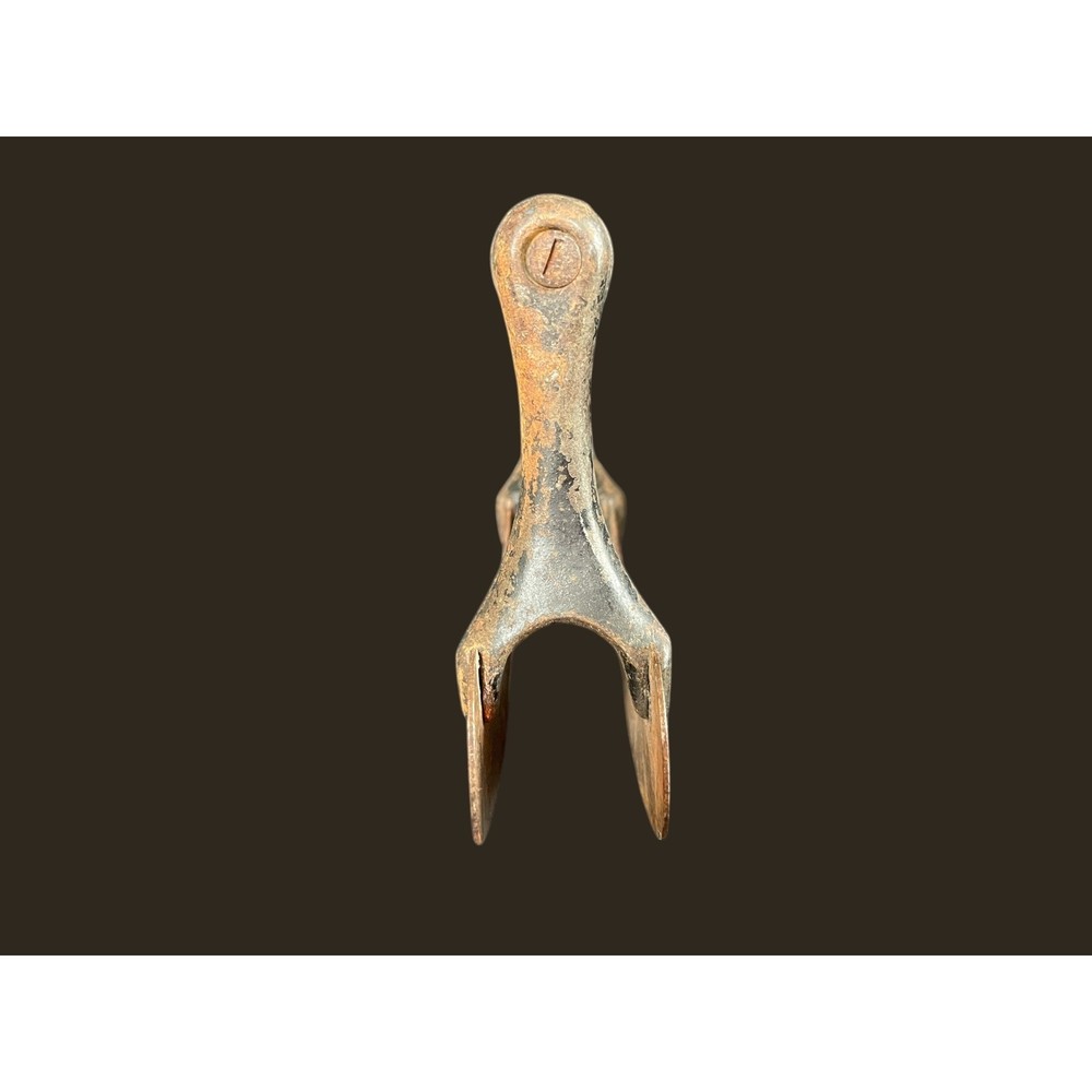 Antique Double-Blade Mezzaluna Herb Chopper - Rustic Primitive Kitchen Tool