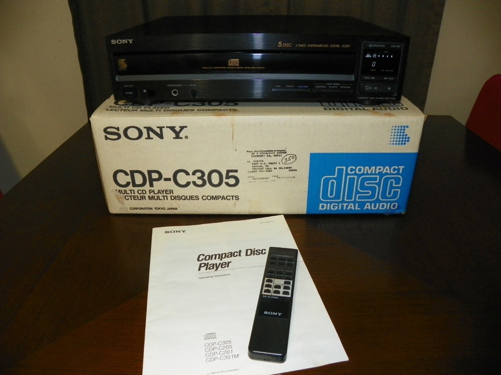Sony CDP-C305 5 Disc CD Changer Vintage Multi CD Player