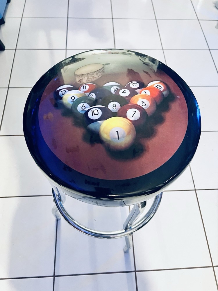 Stool Arcade with Pool Balls Billiard