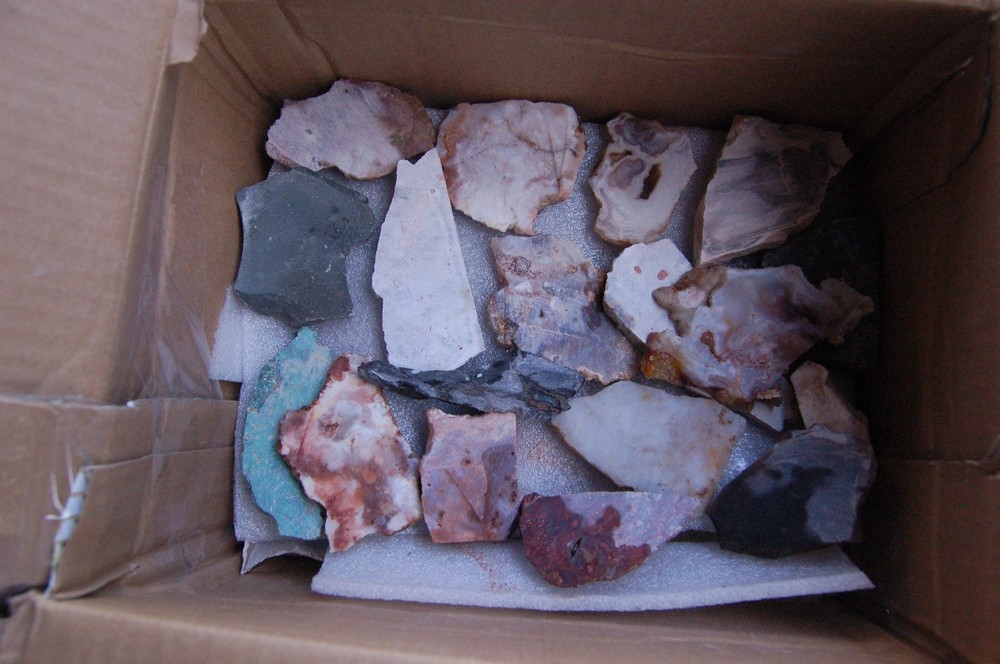 Miscellaneous Jasper, Agate and Marble Slabs, End Cuts Ect.
