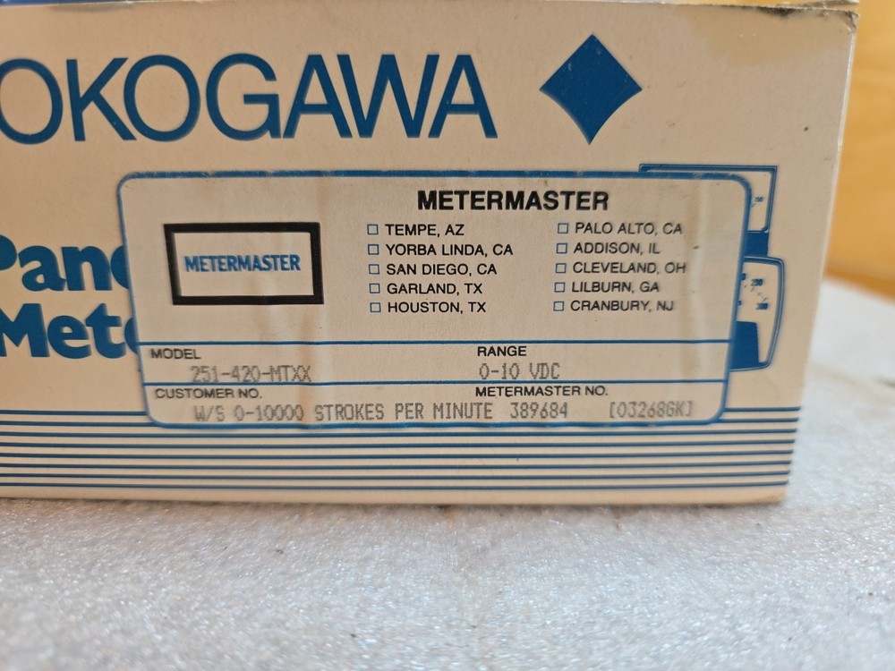 Yokogawa 251-420-MTXX Panel Meter