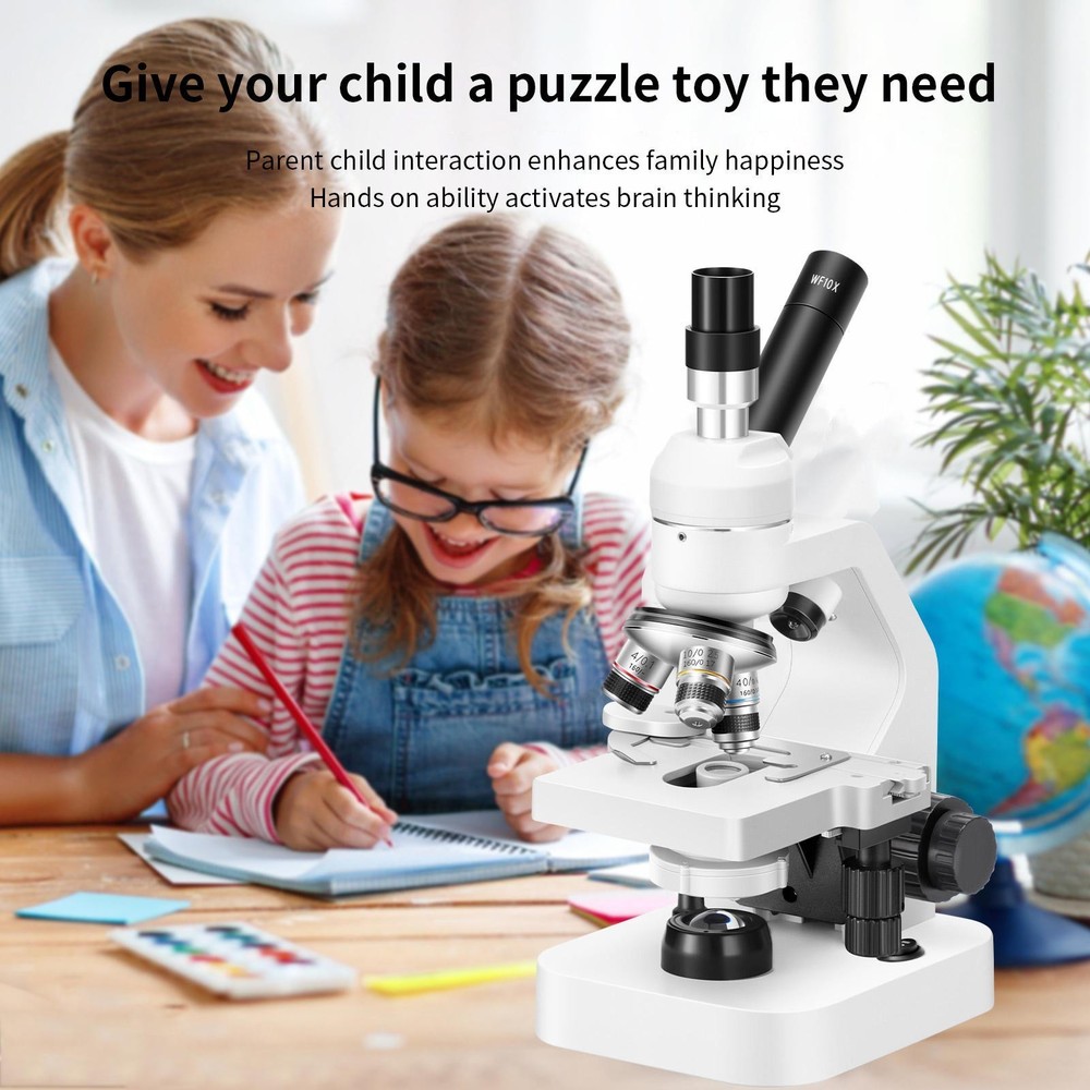 O MThree-eye digital biological microscope, 7-inch high-definition display, suit