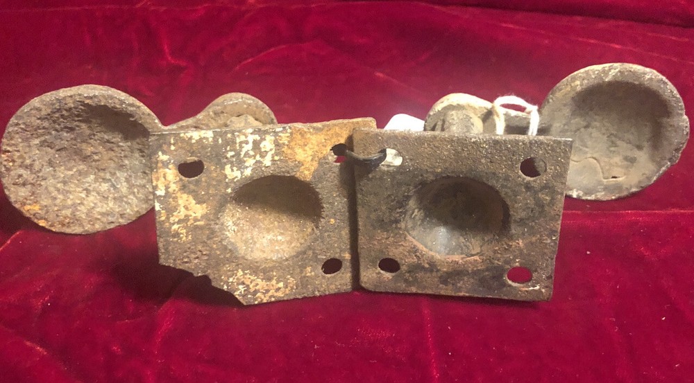 Antique Shell Shaped Shutter Dogs Shell Shaped Set Of 2 As Is