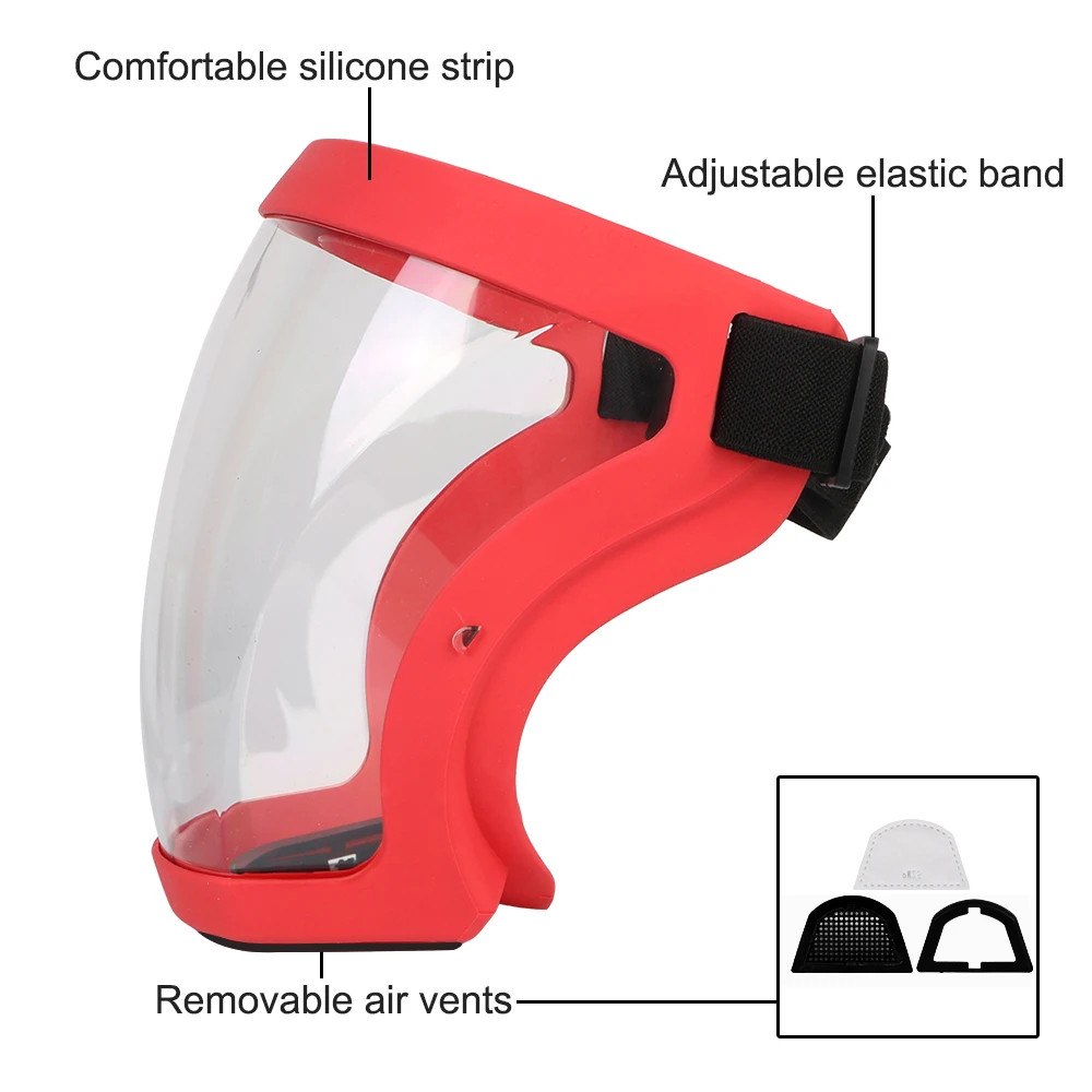 Full Face Shield Protection Mask Oil-splash Proof PC Material Certified