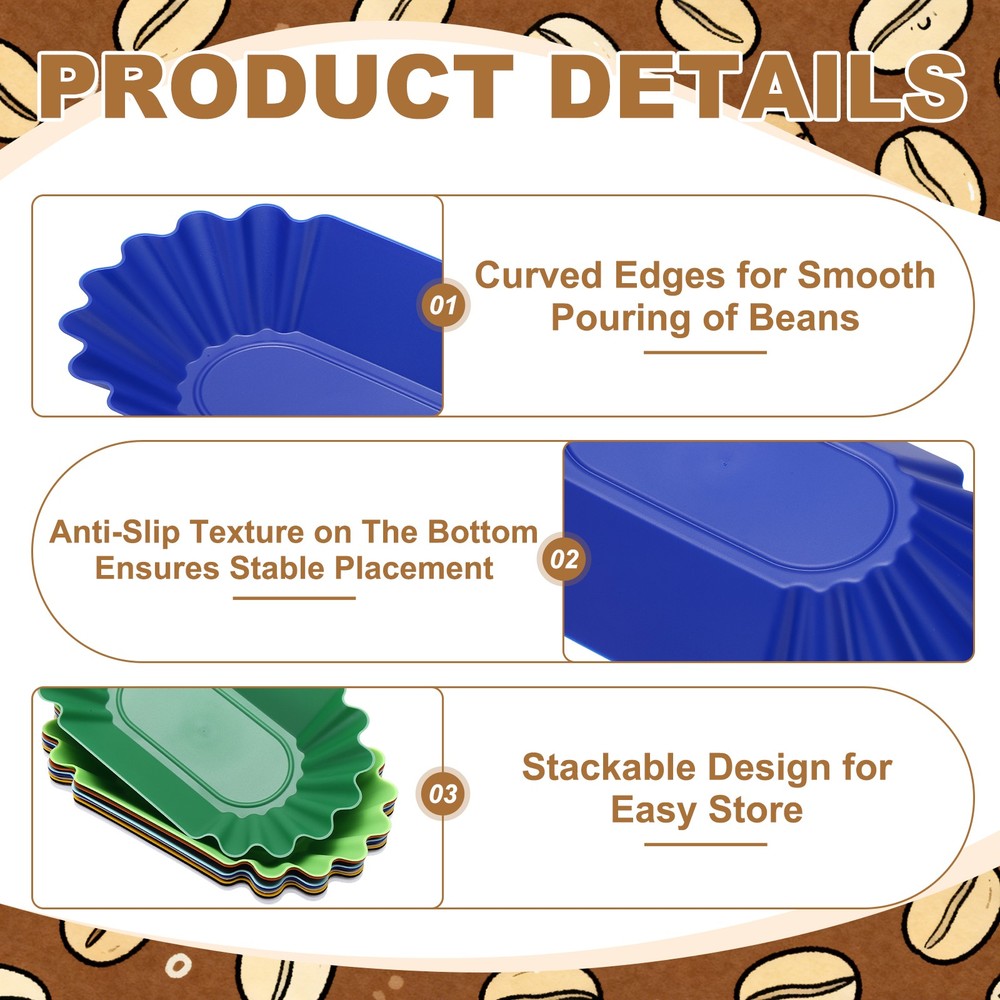 Coffee Beans Sample Tray, 450g Coffee Beans Display Dish, Bright Blue
