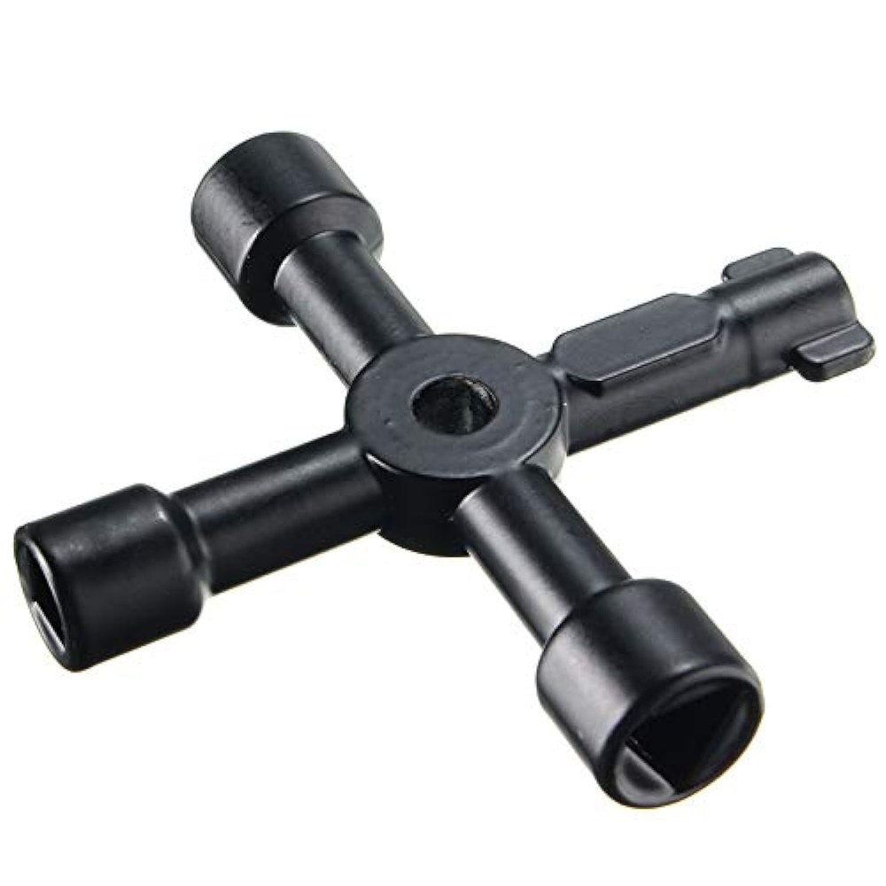 4-Way Multifunctional Utilities Key Tool for Electric Water Gas Meter Boxes
