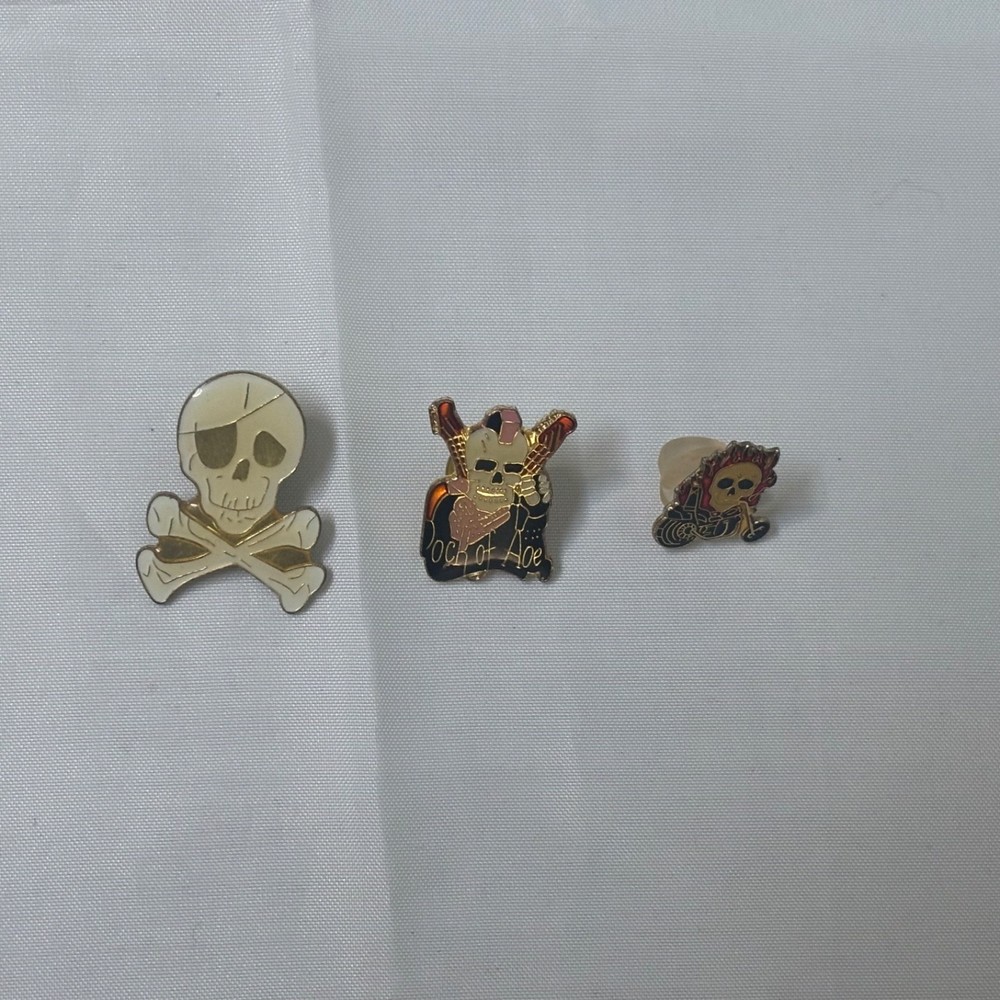 Biker Lapel Pin Set Of 3 Pins