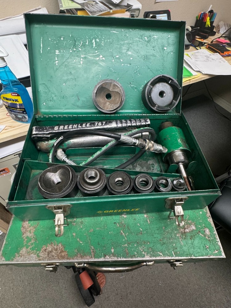 greenlee hydraulic knockout cutting set - 1/2" - 3"