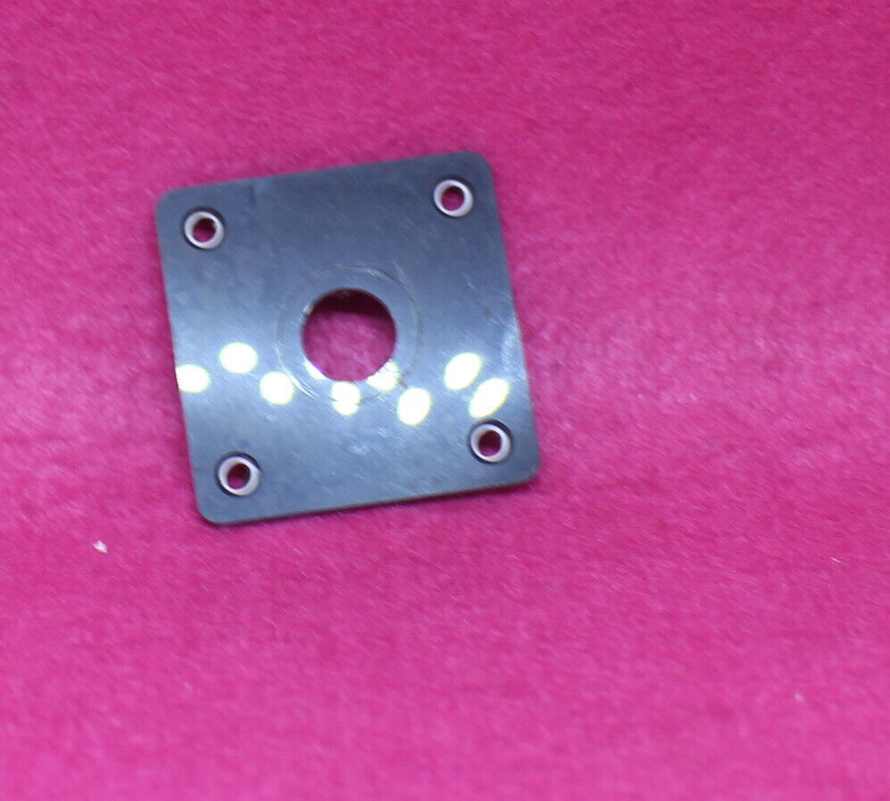 Aged Les Paul Custom Jack Plate. Black 3 Ply