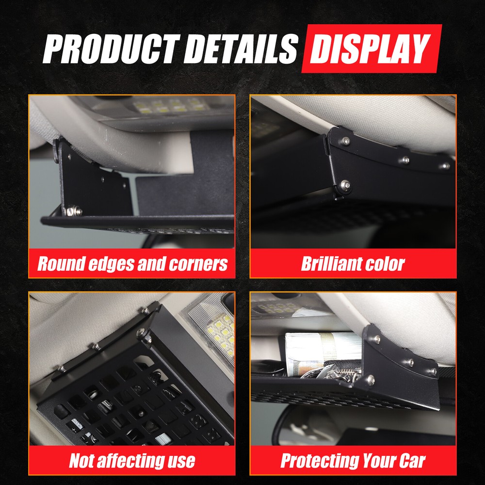 Aluminum Overhead Control Panel Storage Basket Box For Cadillac Escalade 2007-14