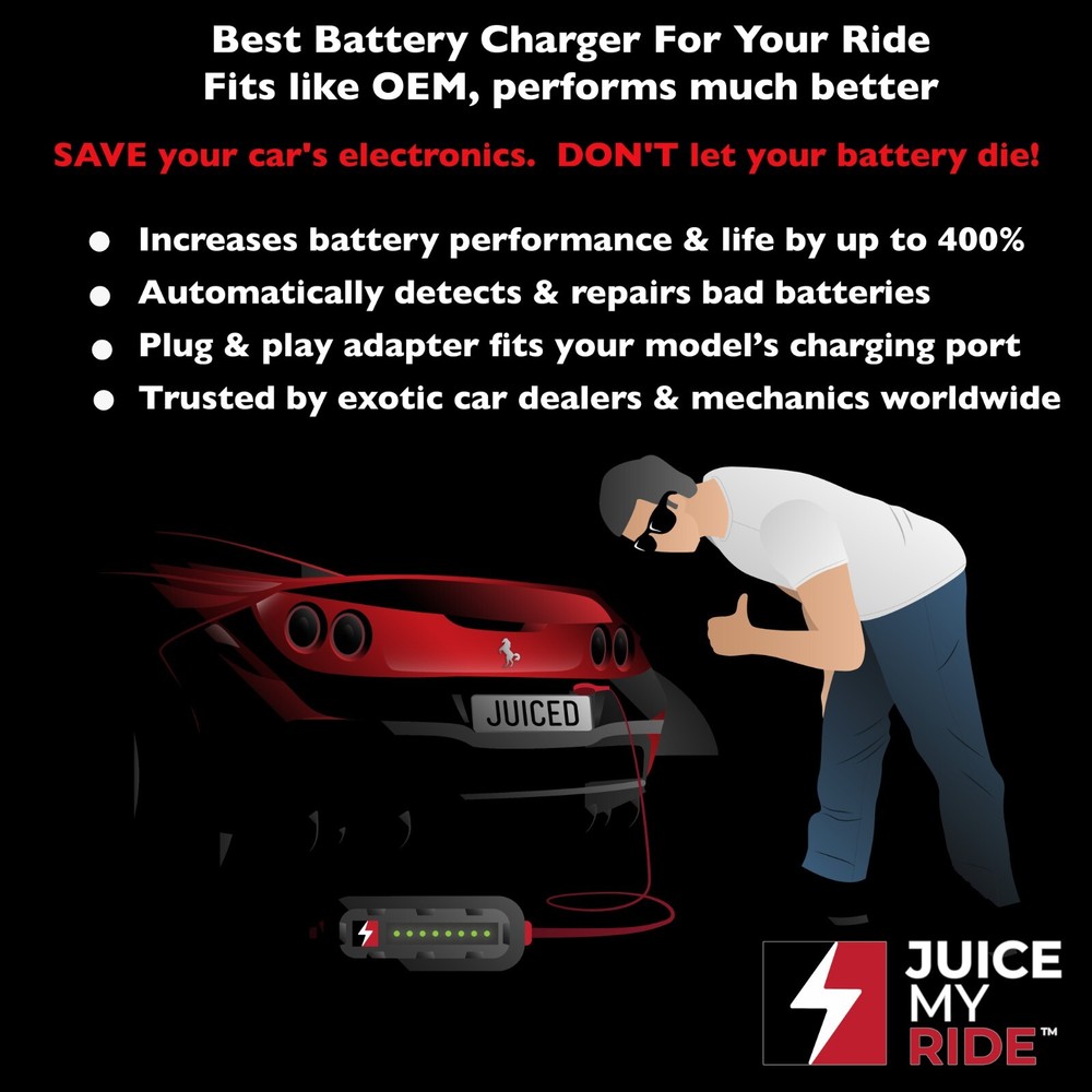 Bentley Battery Charger with Magnetic Adapter + Lithium Mode + Voltage Indicator