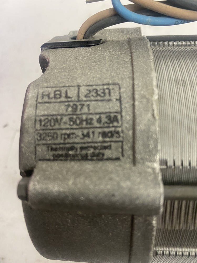 RBL Motor 7971 2337, 3250 Rpm 120v 4.3 Amp 1/2” Shaft