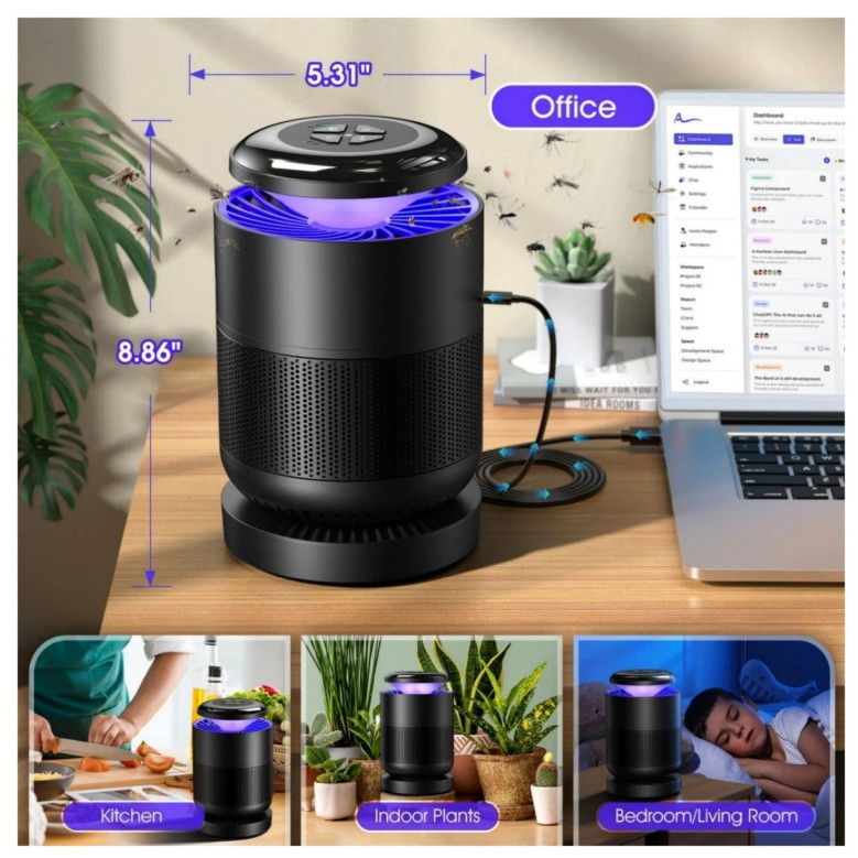 Fruit Fly Traps for Indoors, Bug Light Trap Indoor, Remote Control