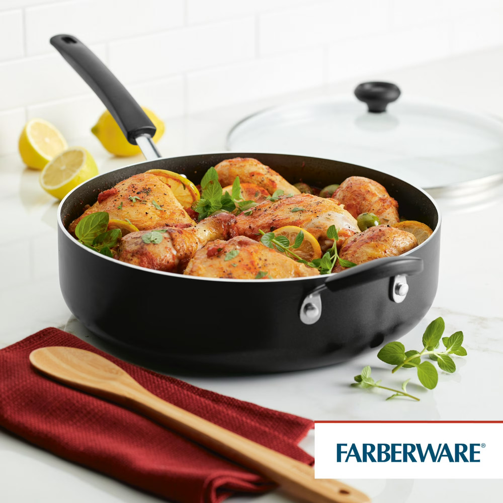 Farberware Easy Clean 6 Quart Nonstick Jumbo Cooker Chef's Pan Helper Handle