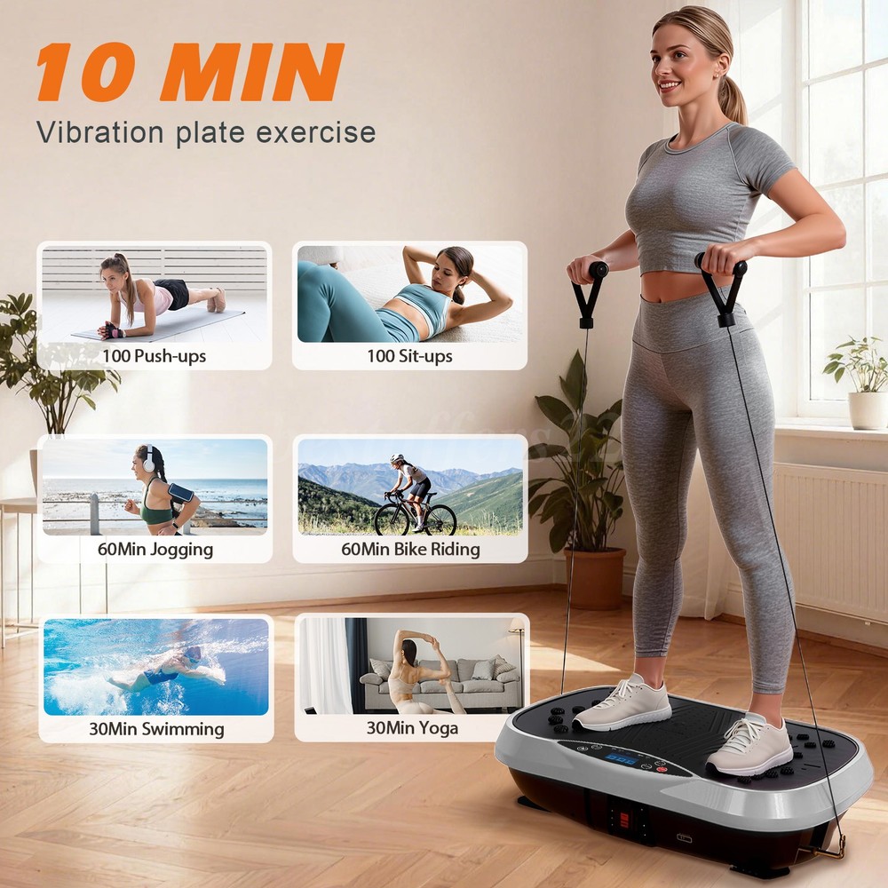200 Speeds Vibration Plate Exercise Machine Whole Body Workout Vibrate Platform