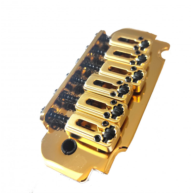 Strat style Gold tremolo, 2 points, roller saddles 10.8mm